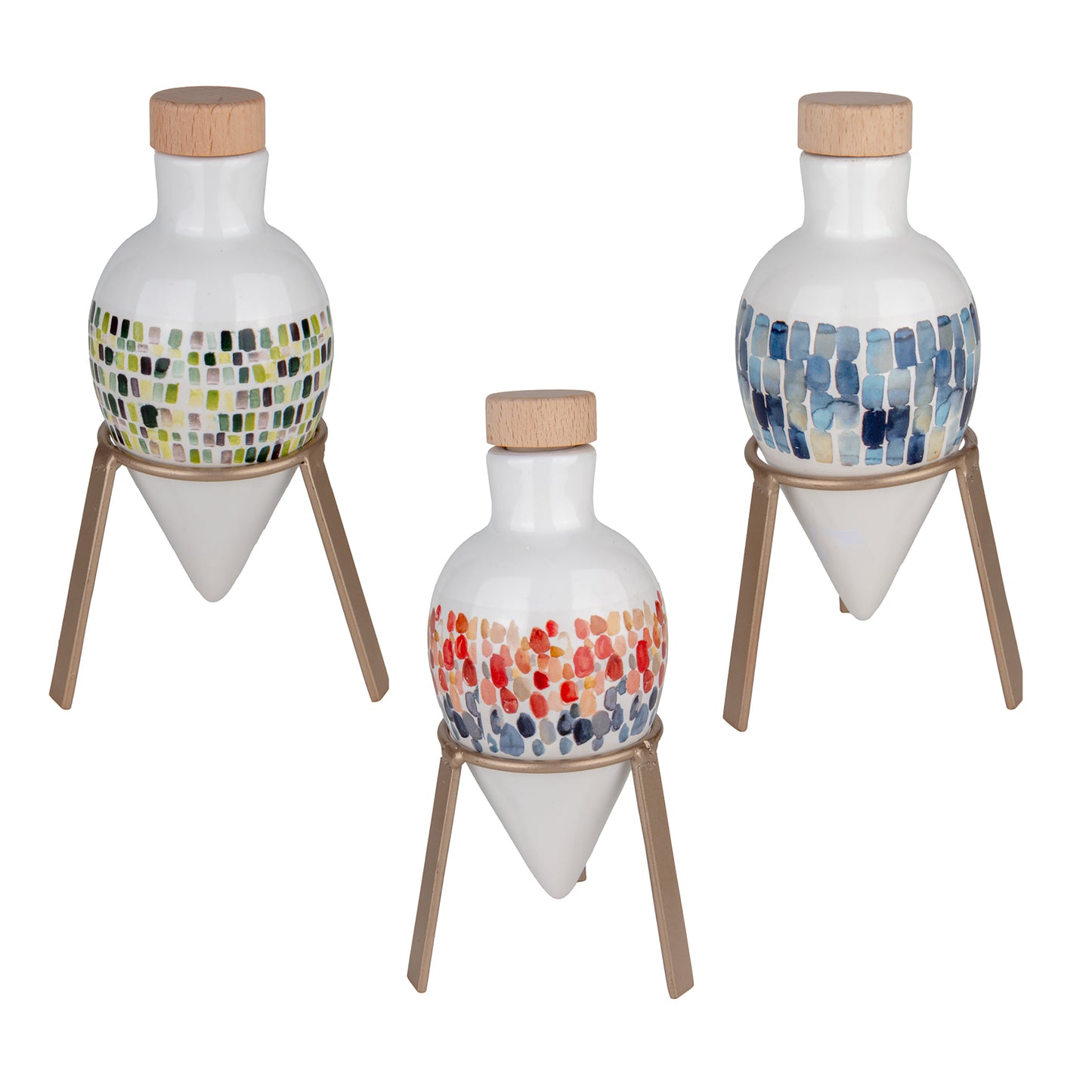 COLORE OLIERA GOCCIA IN PORCELLANA CON STAND H.16