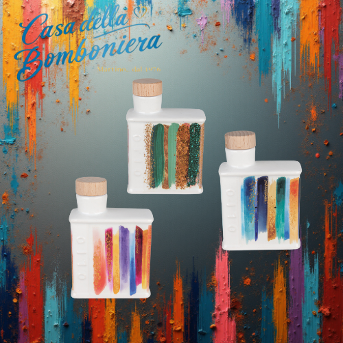 COLORE OLIERA RIGHE IN PORCELLANA  H.11,5